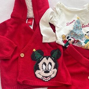 Disney Red Mickey Mouse Kids Sweater and Top Set